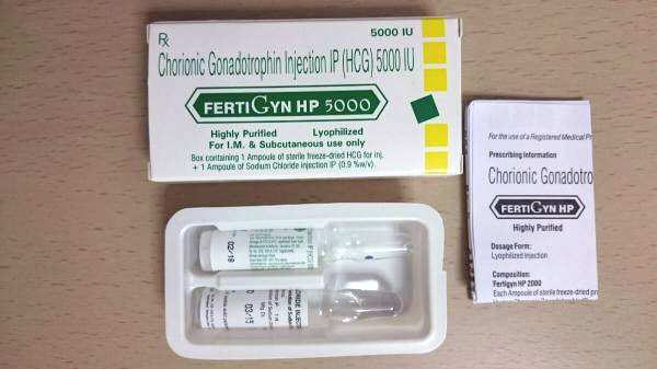 HCG (性腺刺激ホルモン) Fertigyn 5000IU× 1本